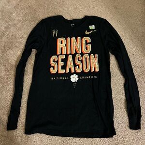 Nike Black Shirt with Gold Swoosh